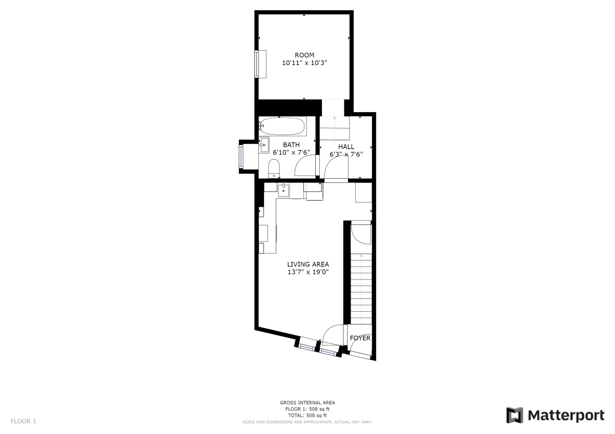 Flat 1, 46B, West Hill, Bristol floorplan