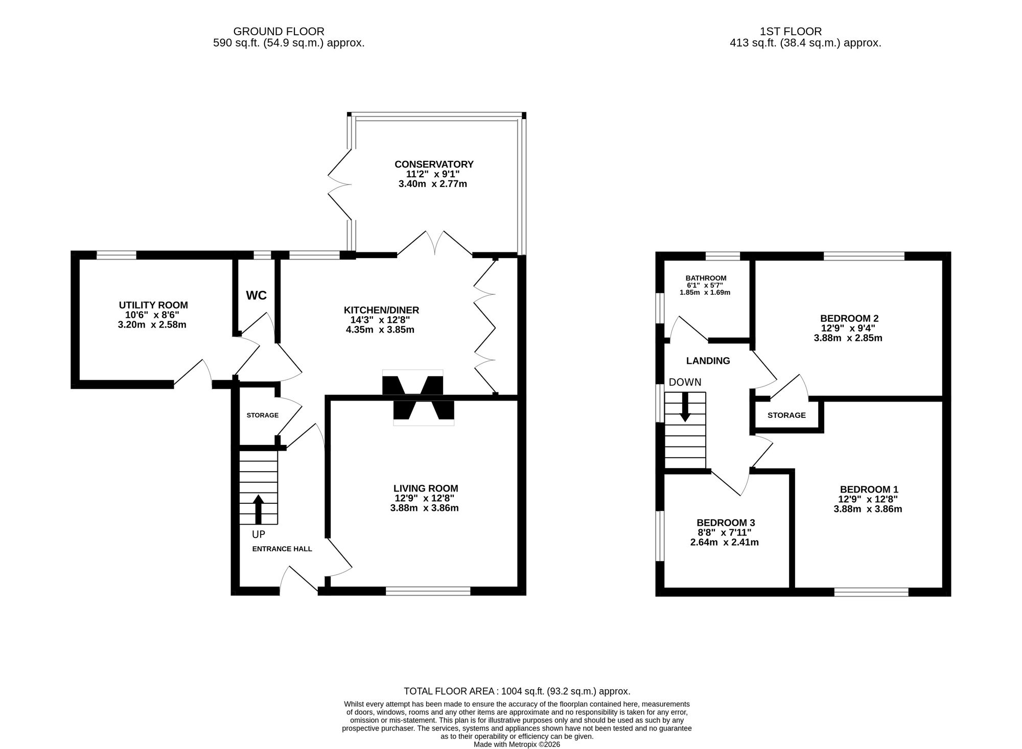9 The Chestnuts, Market Drayton floorplan