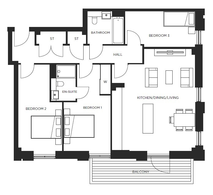 W4-02-06 The Acres, Colindale Avenue, London floorplan