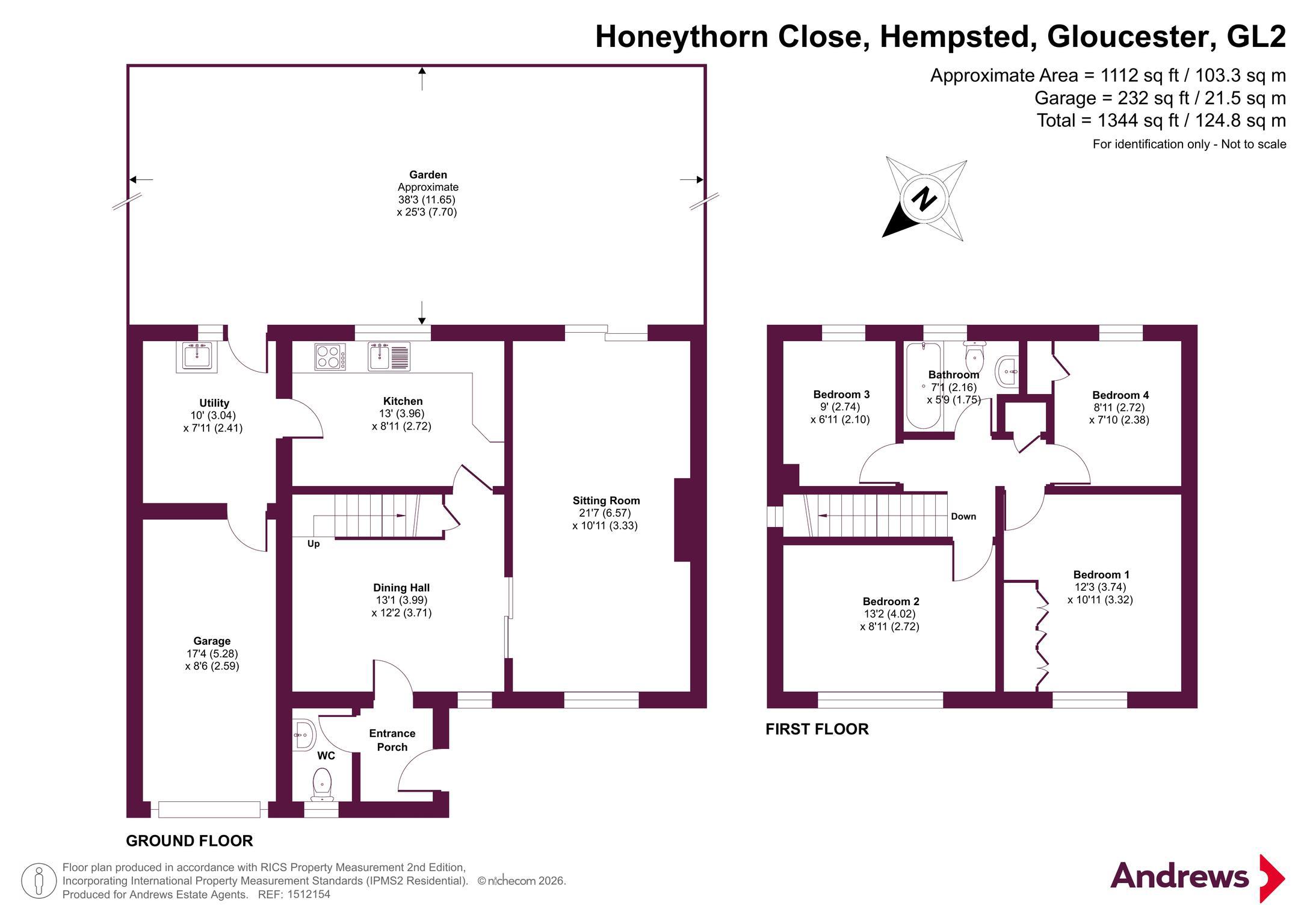 12, Honeythorn Close, Gloucester floorplan