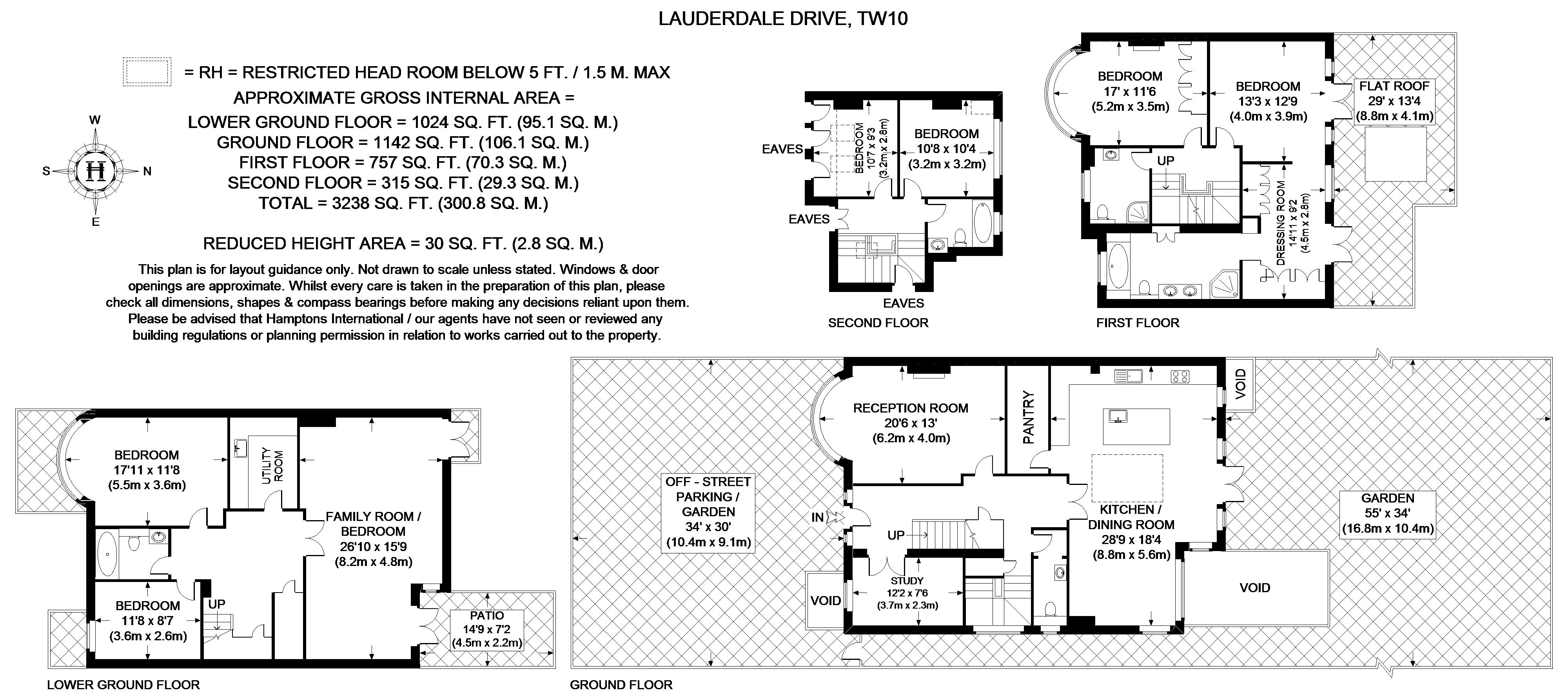 6 Bedrooms Flat to rent in Lauderdale Drive, Ham, Richmond TW10