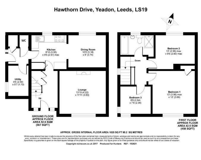 43, Hawthorn Drive, Leeds floorplan