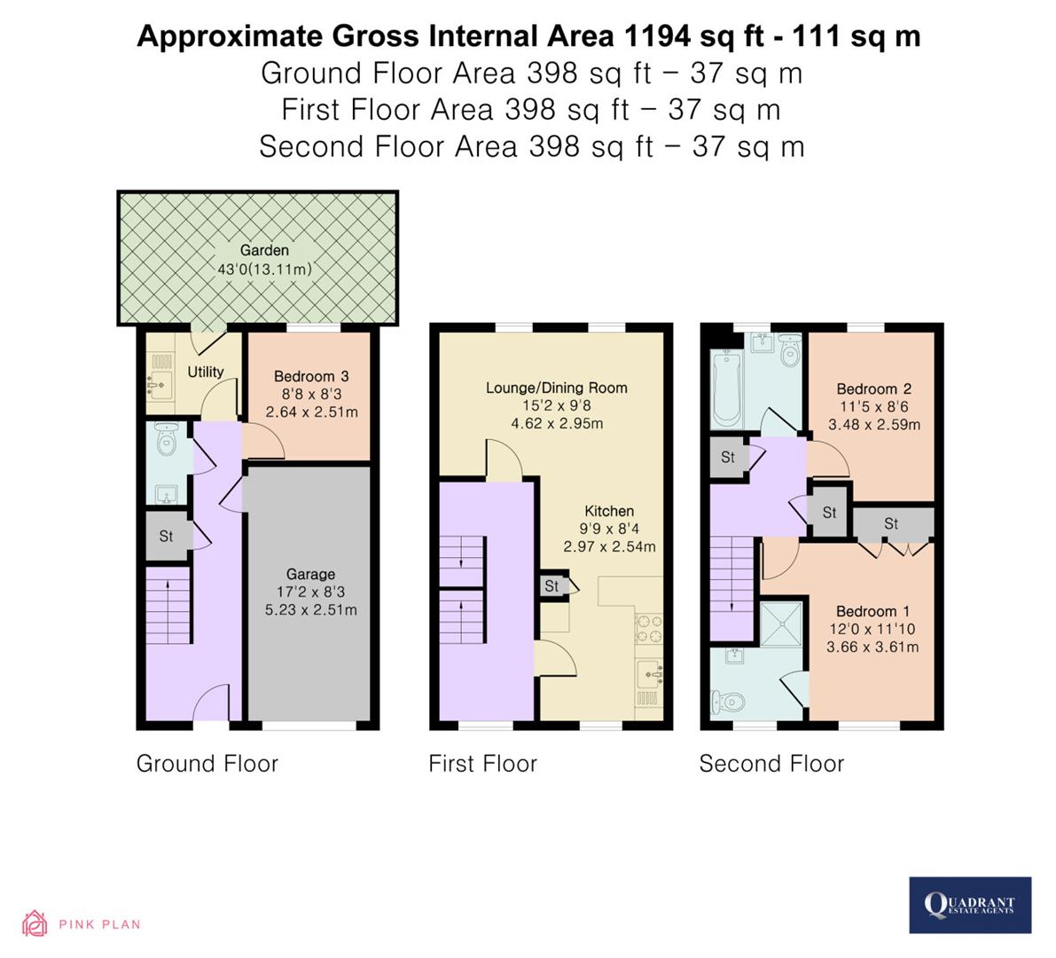 9, Darnell Walk, Bicester floorplan