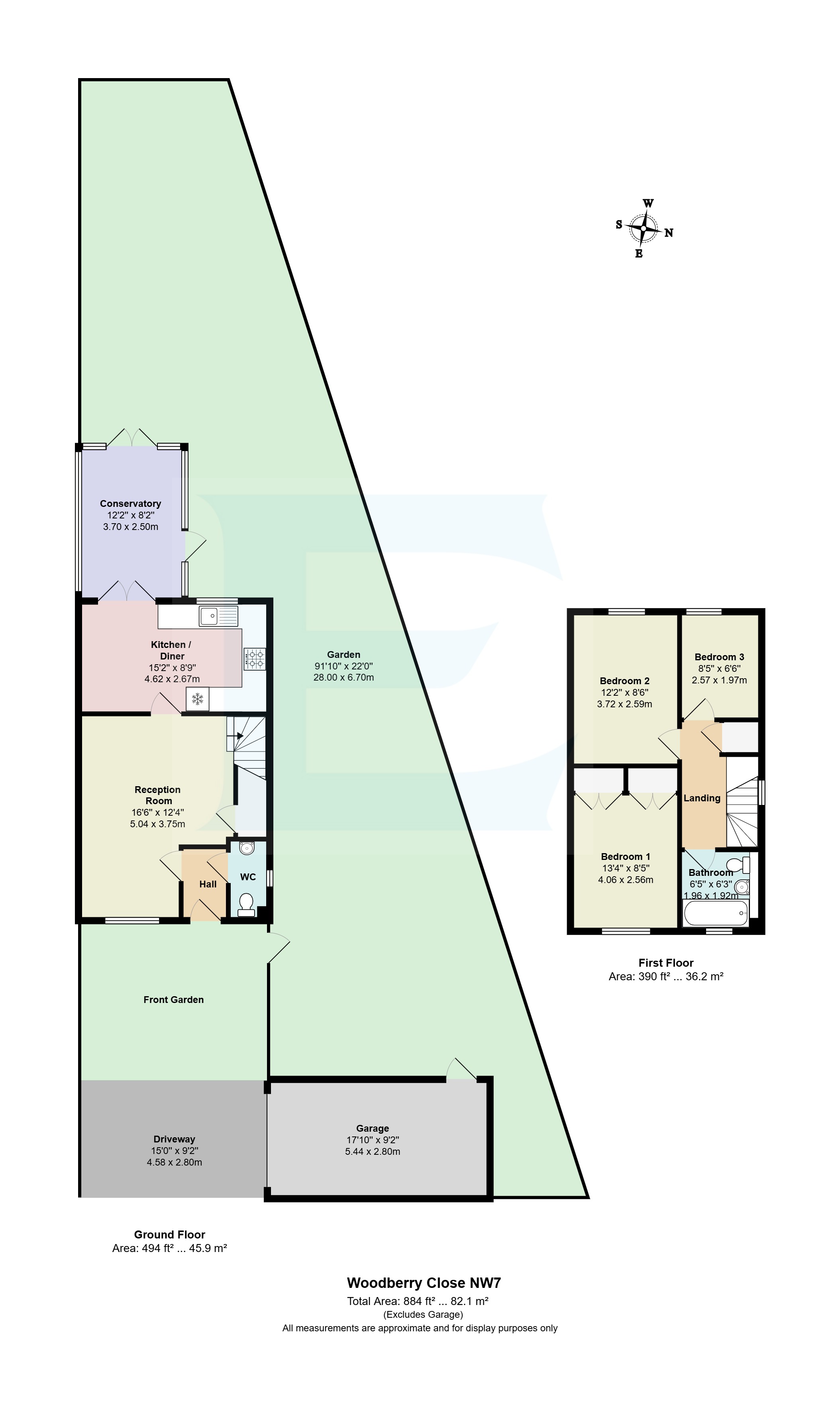 3, Woodberry Close, London floorplan