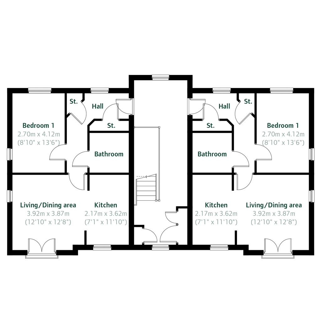 "Apartment Type 1" at Townsend Road, Witney OX29, 1 bedroom triplex for
