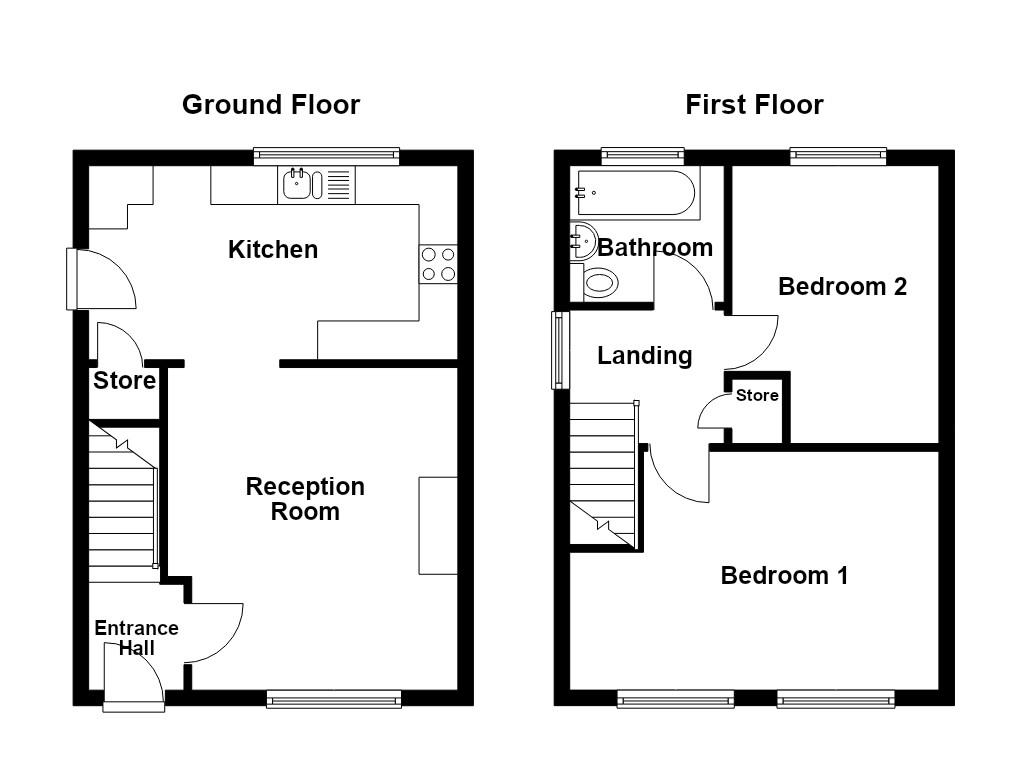 76, Hillside, Burnley floorplan