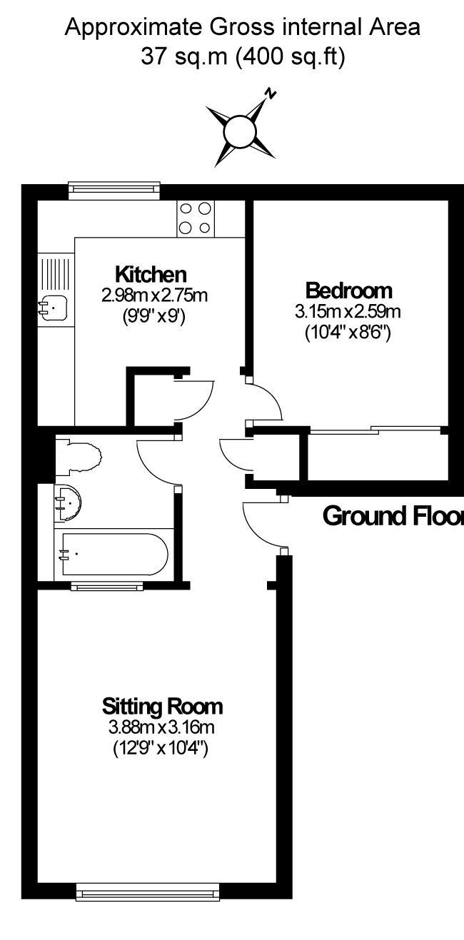 1 Bedrooms Flat to rent in Azalea Court, Hook Heath, Woking GU22