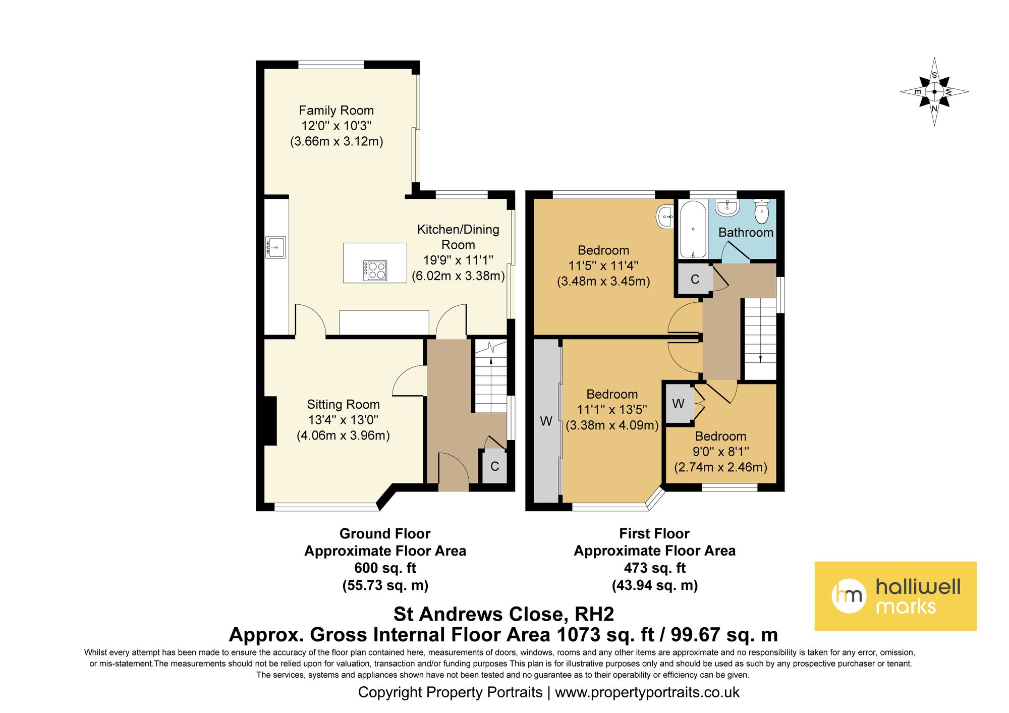 11 St. Andrews Close, Reigate floorplan