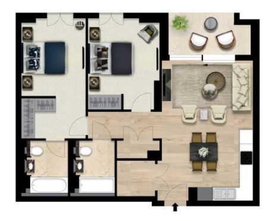 Apartment 15 Garrett Mansions, 287, Edgware Road, London floorplan