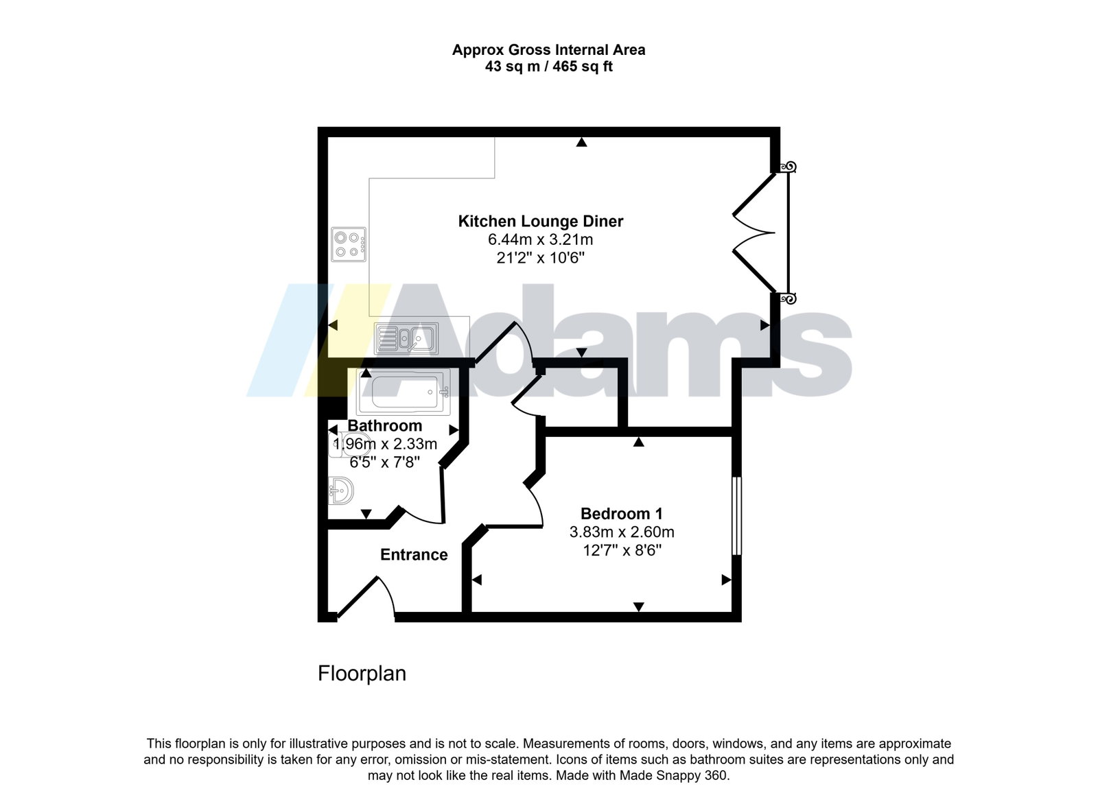 Flat 14 Gilbert House, Old Coach Road, Runcorn floorplan