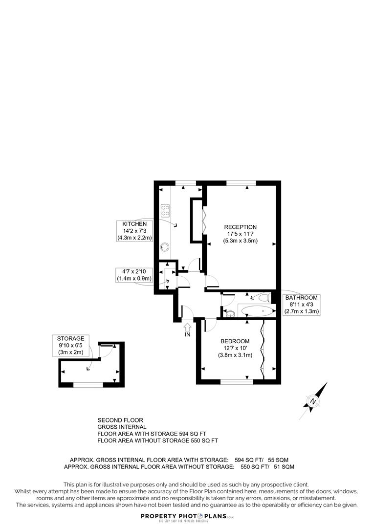 Flat D, 95, Sutherland Avenue, Maida Vale, floorplan