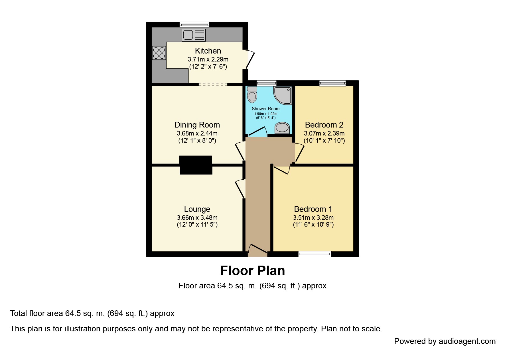 2 bed detached house for sale in Brant Road, Waddington, Lincoln LN5