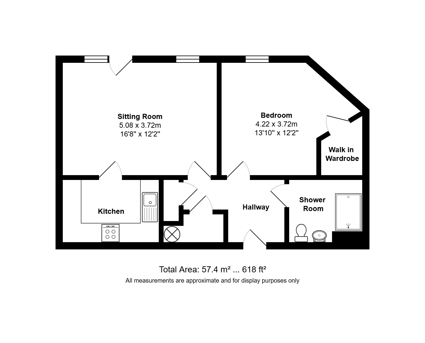 Apartment 1, Dreton Lodge, 111-113, Havant Road, Portsmouth floorplan