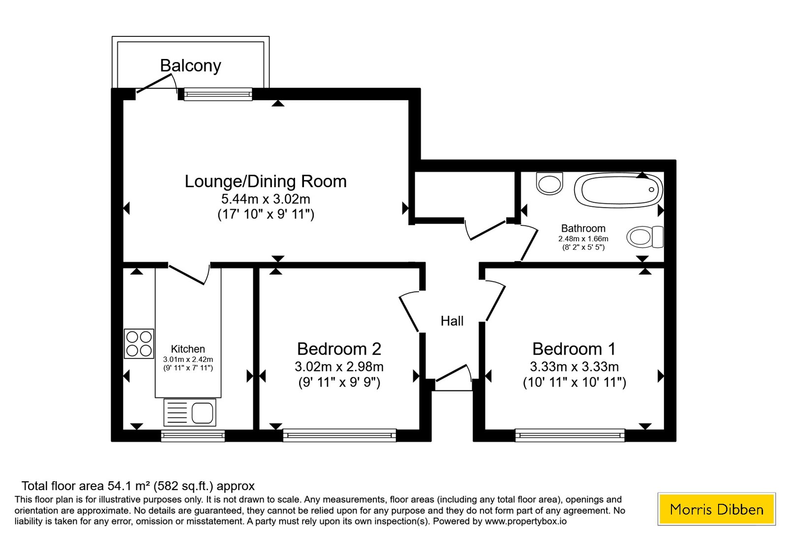 Flat 11, Annes Court, 11, Sea Front, Hampshire floorplan