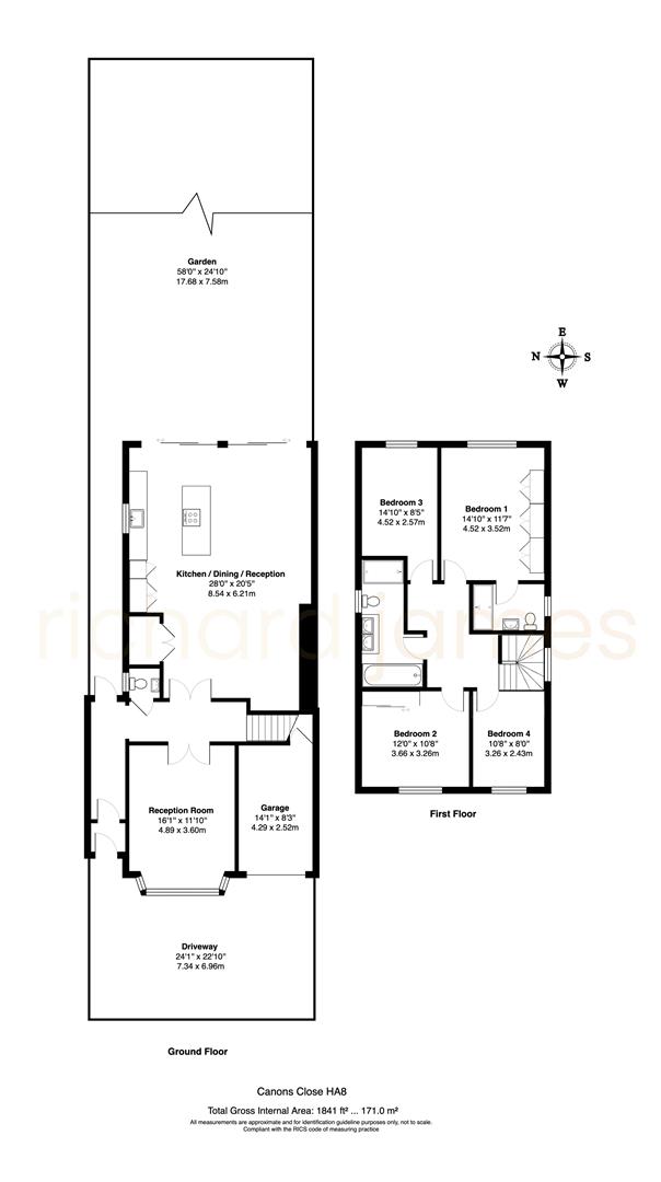 8, Canons Close, Edgware floorplan