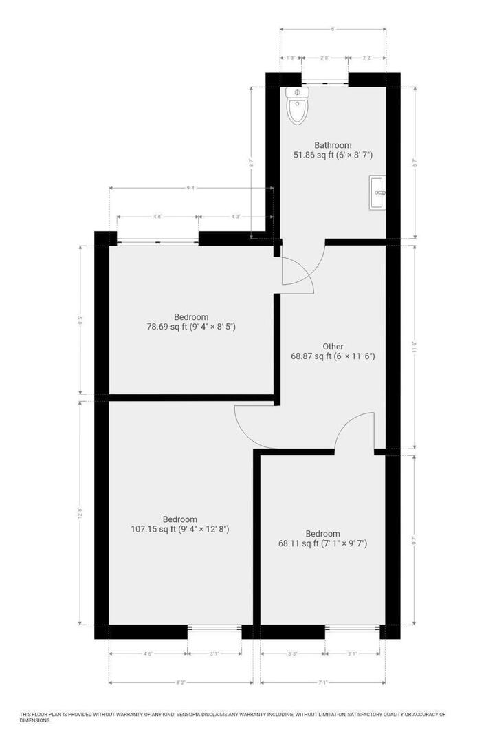 61, Woodland Road, Ferndale floorplan