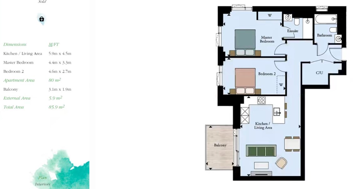 67, Willowbrook House, Coster Avenue, London floorplan