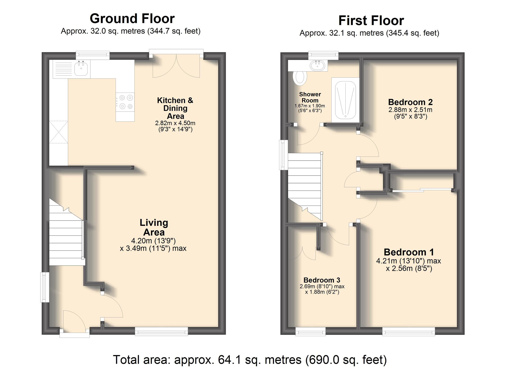 46 Broomwood Gardens, Sheffield floorplan