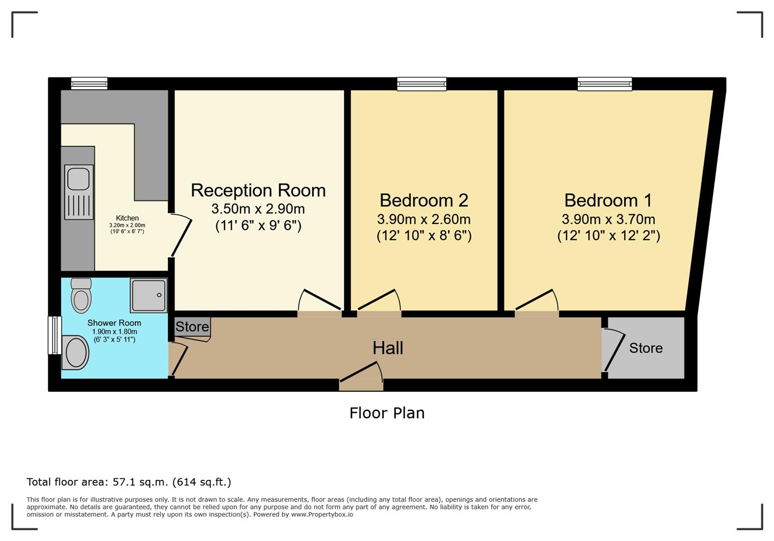 94 David Davies House, Wyndham Street, Barry floorplan