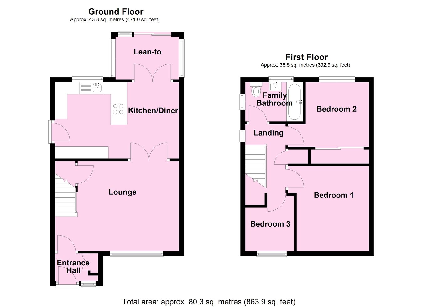 16, Condor Close, Leicester floorplan