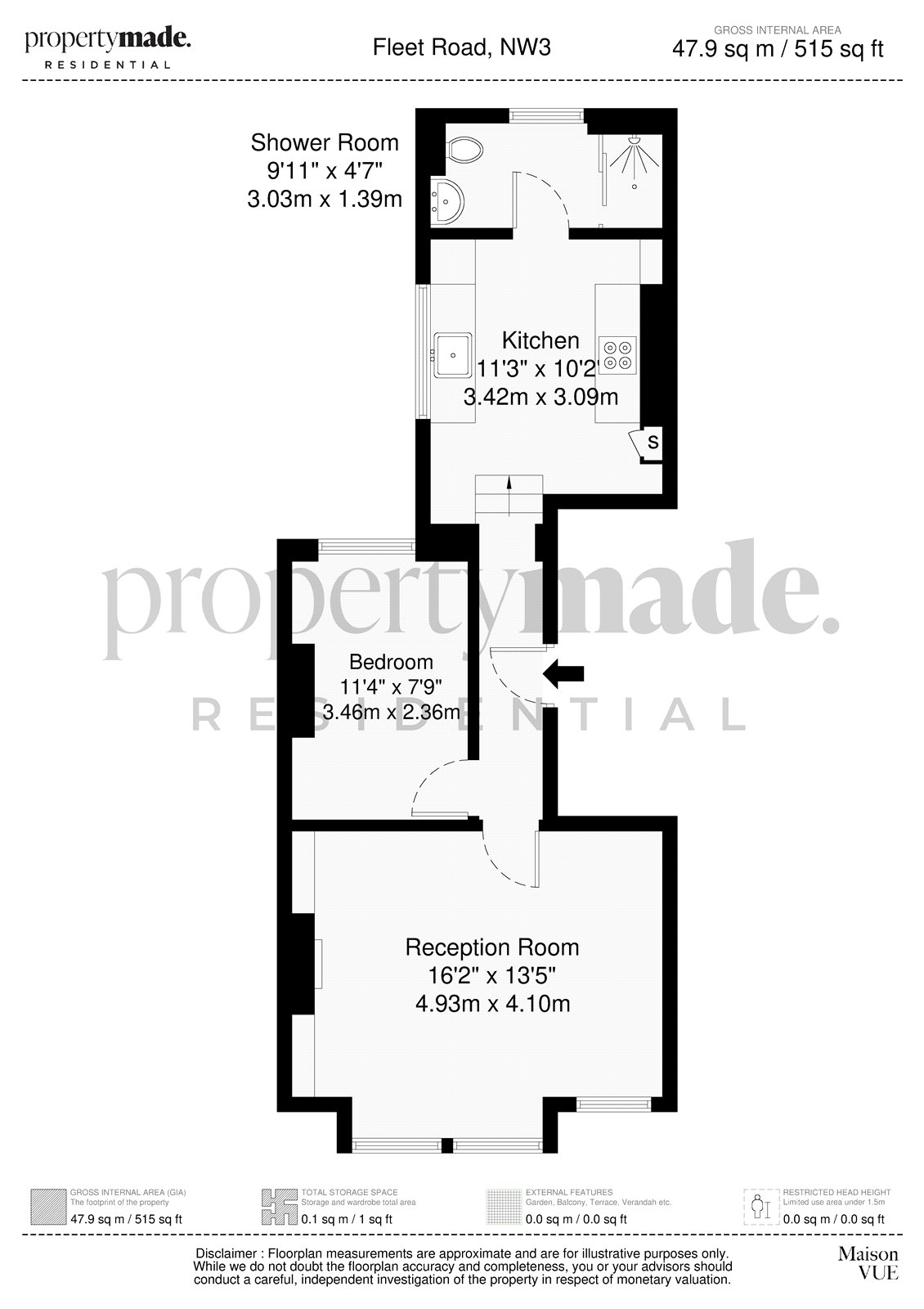 2, 126, Fleet Road, London floorplan