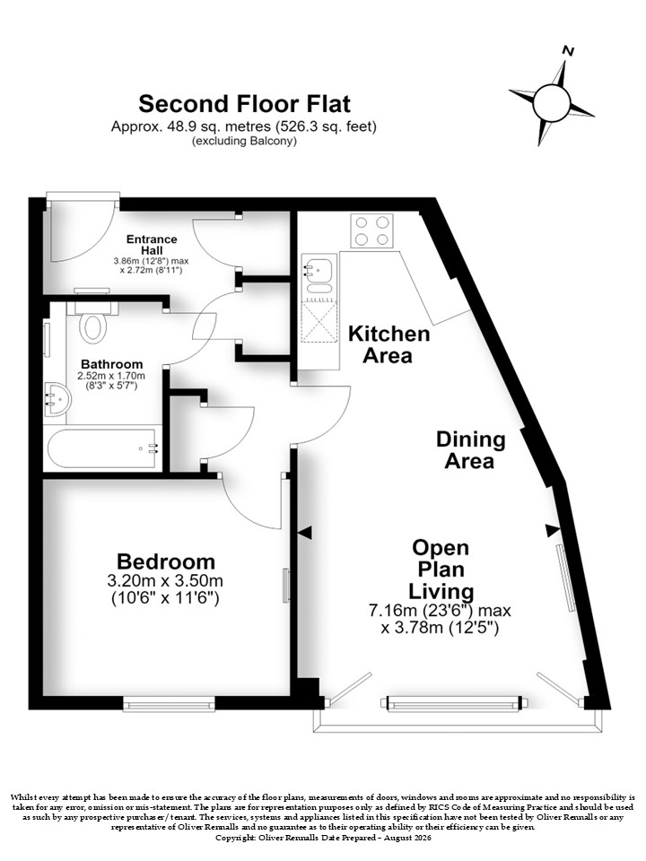 Townhall Square - 1 Bedroom, Crayford, Crayford floorplan