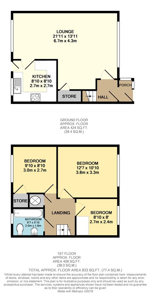 3 Bedrooms Terraced house to rent in Bodiam Avenue, Bexhill-On-Sea, East Sussex TN40