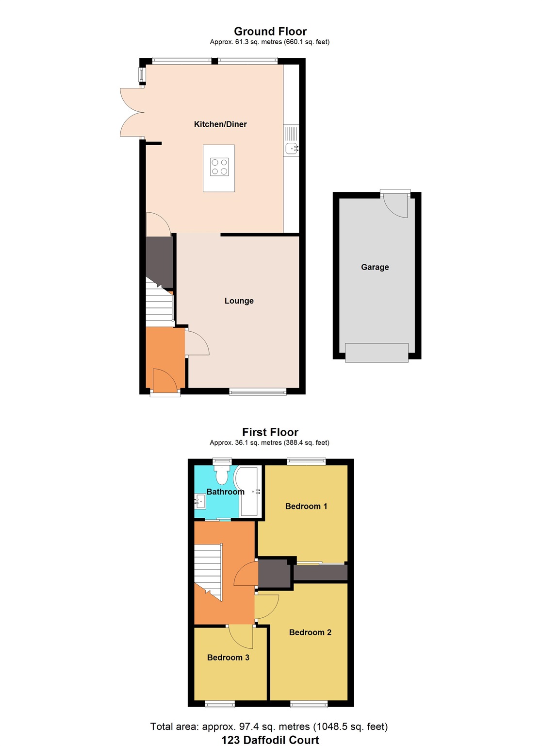 127, Daffodil Court, Cwmbran floorplan