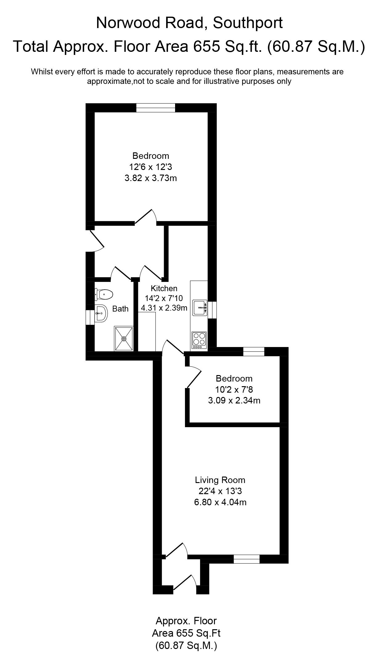 2 Bedrooms Flat to rent in Norwood Road, Southport PR8