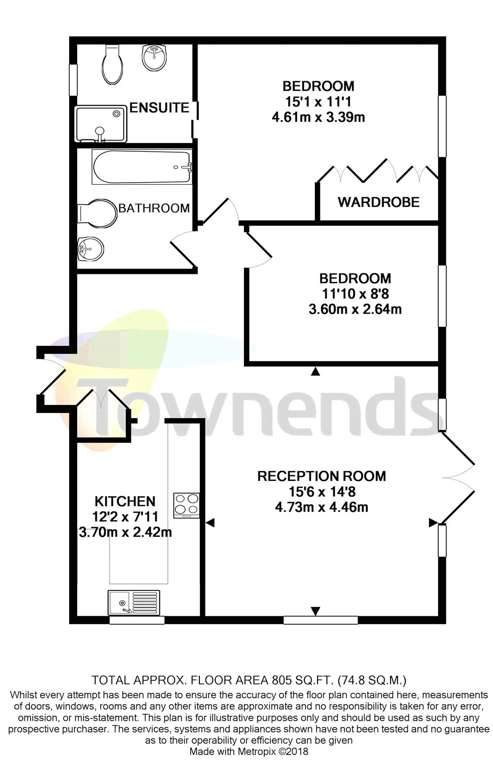 2 Bedrooms Flat for sale in Gwynne Close, London W4