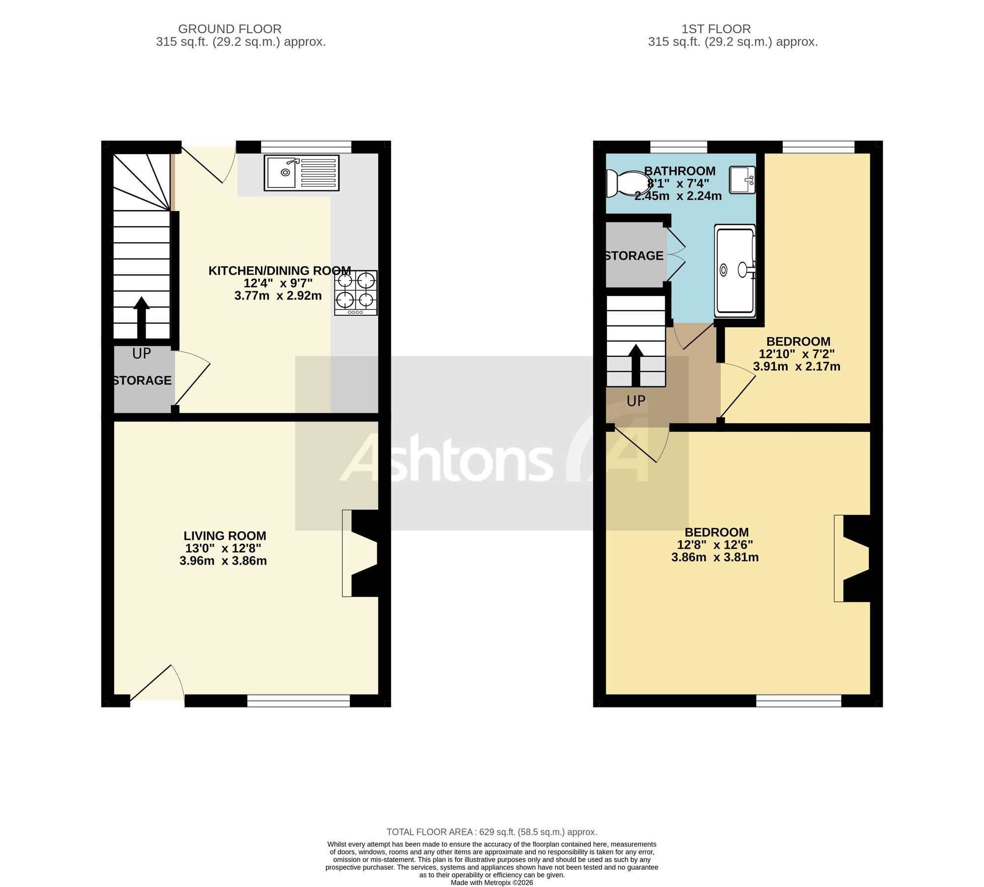 9 Knotts Houses, Leigh floorplan