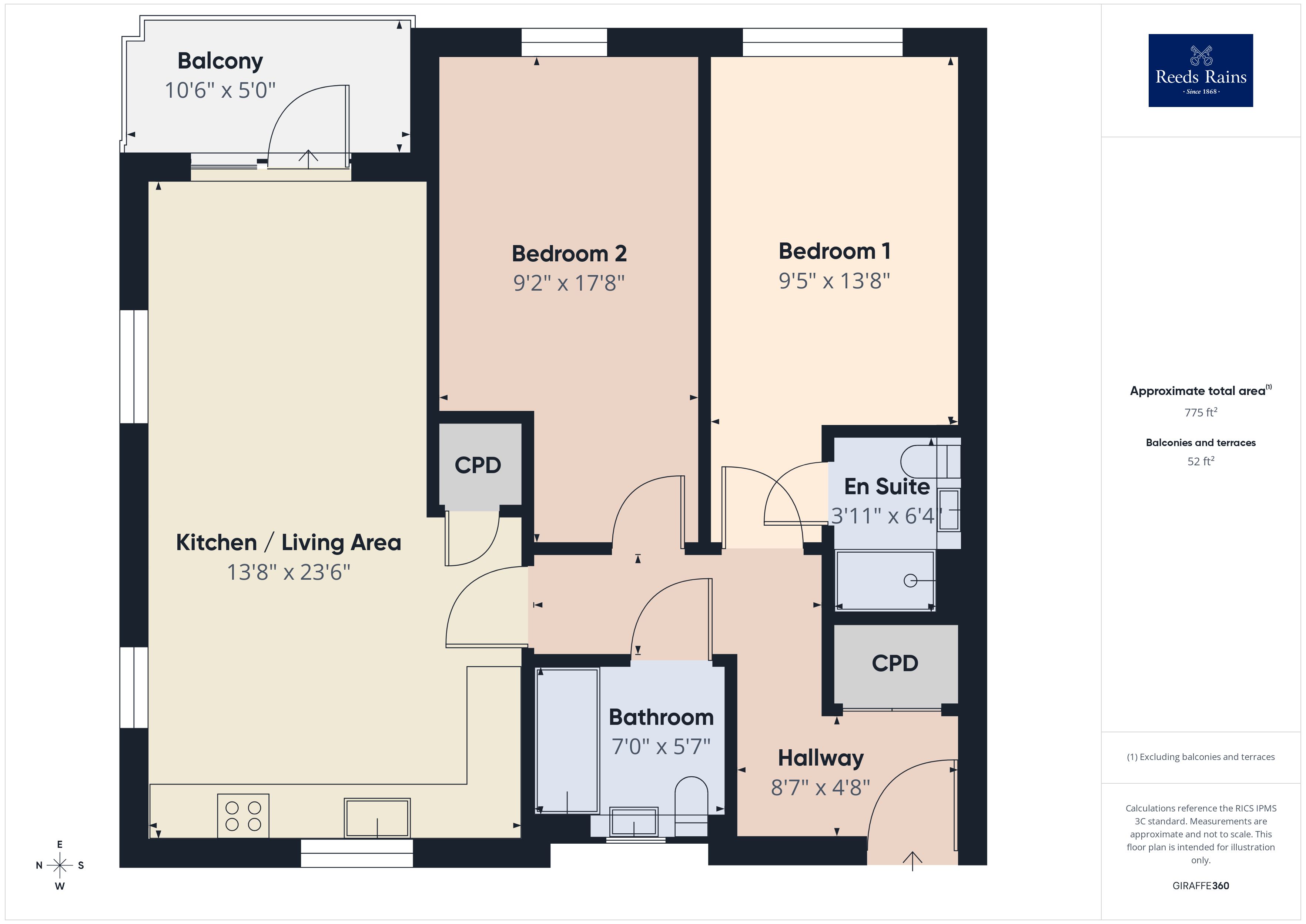 Flat 9, 2, Ellis Grove, Kent floorplan