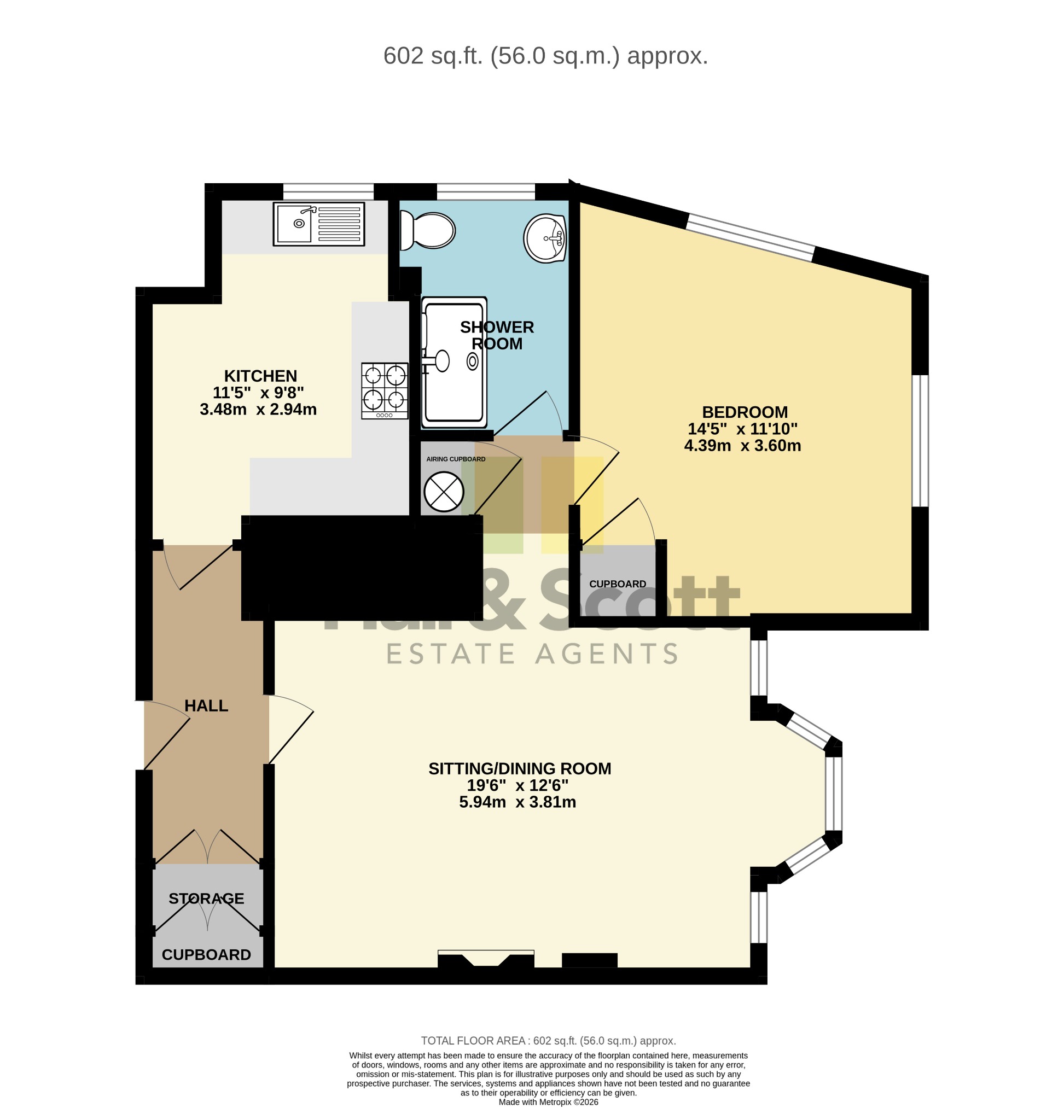 Flat 2 Audley, All Saints Road, Sidmouth floorplan