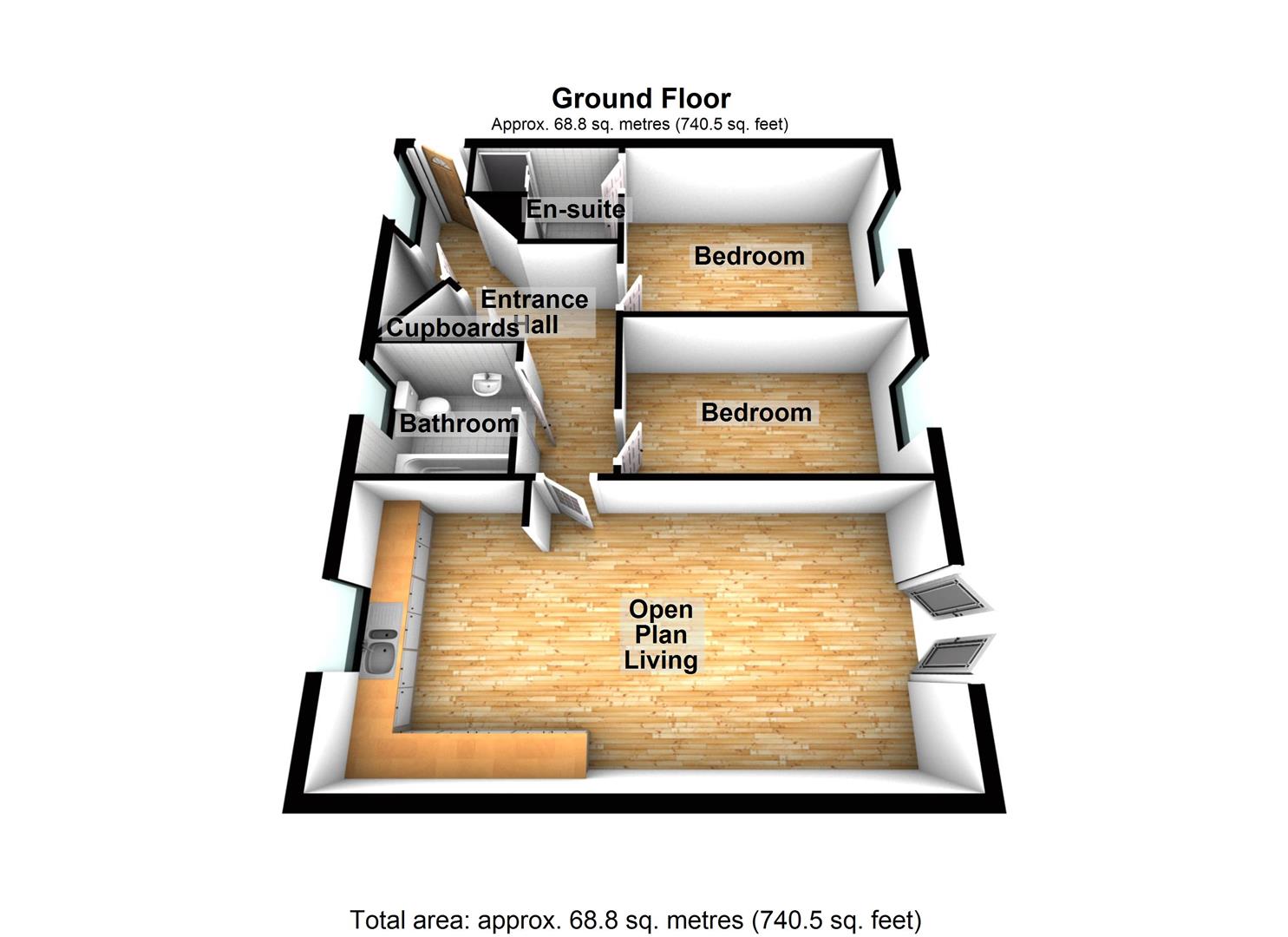 The Wharf, Leighton Buzzard LU7, 2 bedroom flat for sale 60854060