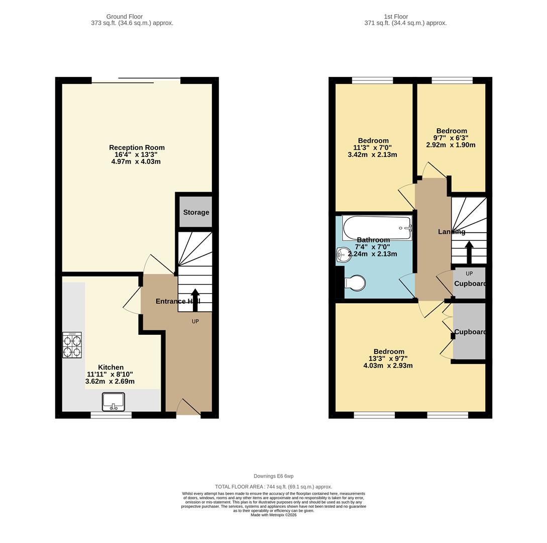 70, Downings, London floorplan