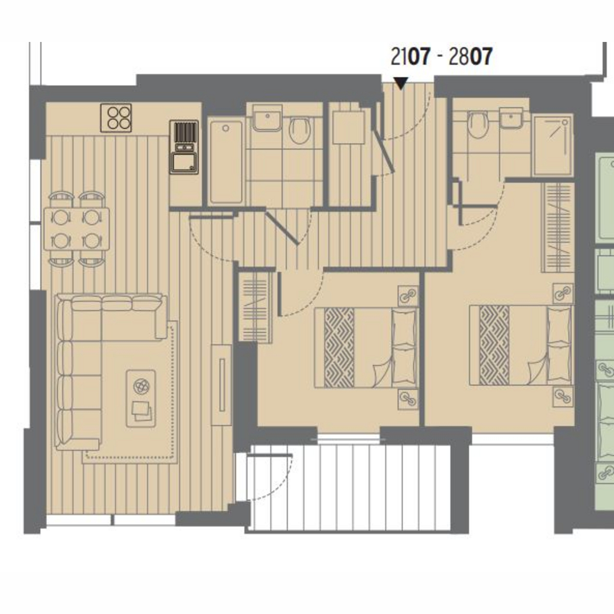 Flat 2507, Maine Tower, Harbour Way, London floorplan
