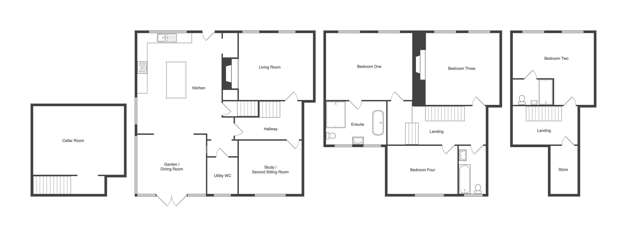 The Talbot at The Talbot & Granary, High Street, Welford floorplan