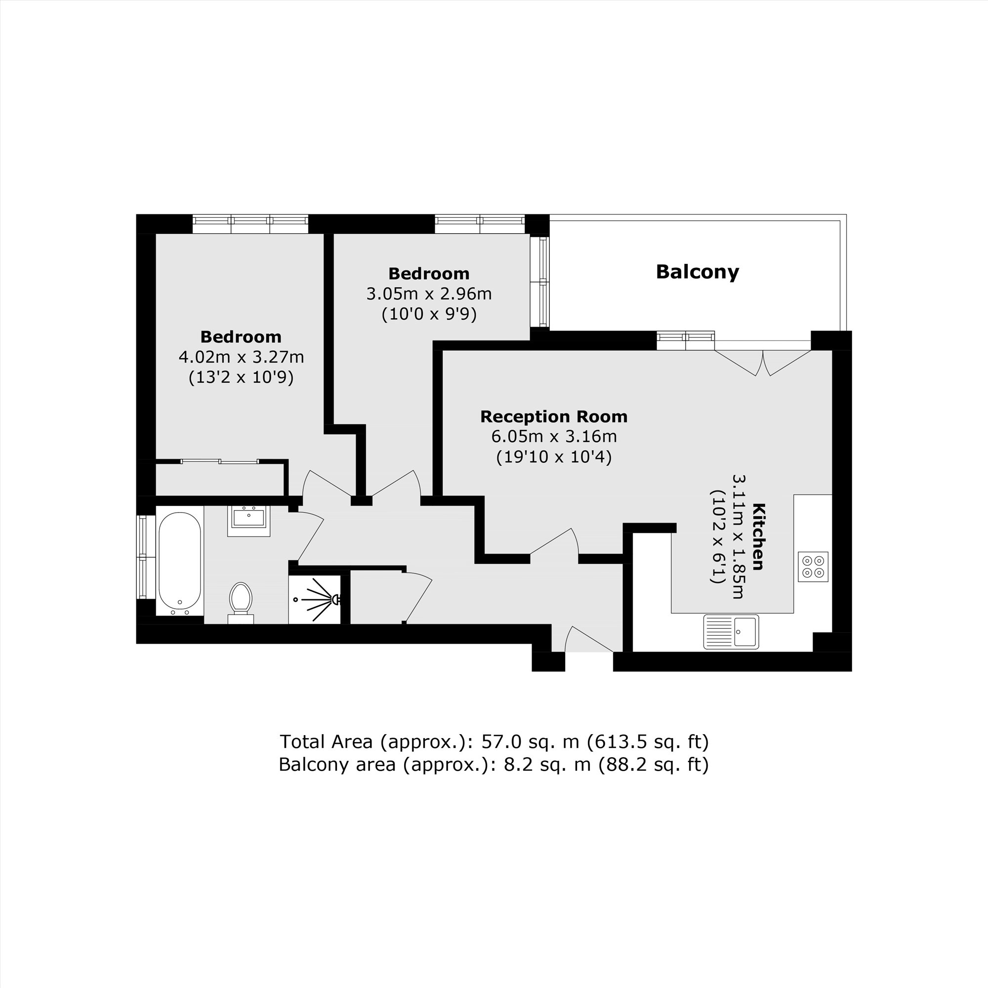 Flat 14, Opal House, Agate Close, London floorplan