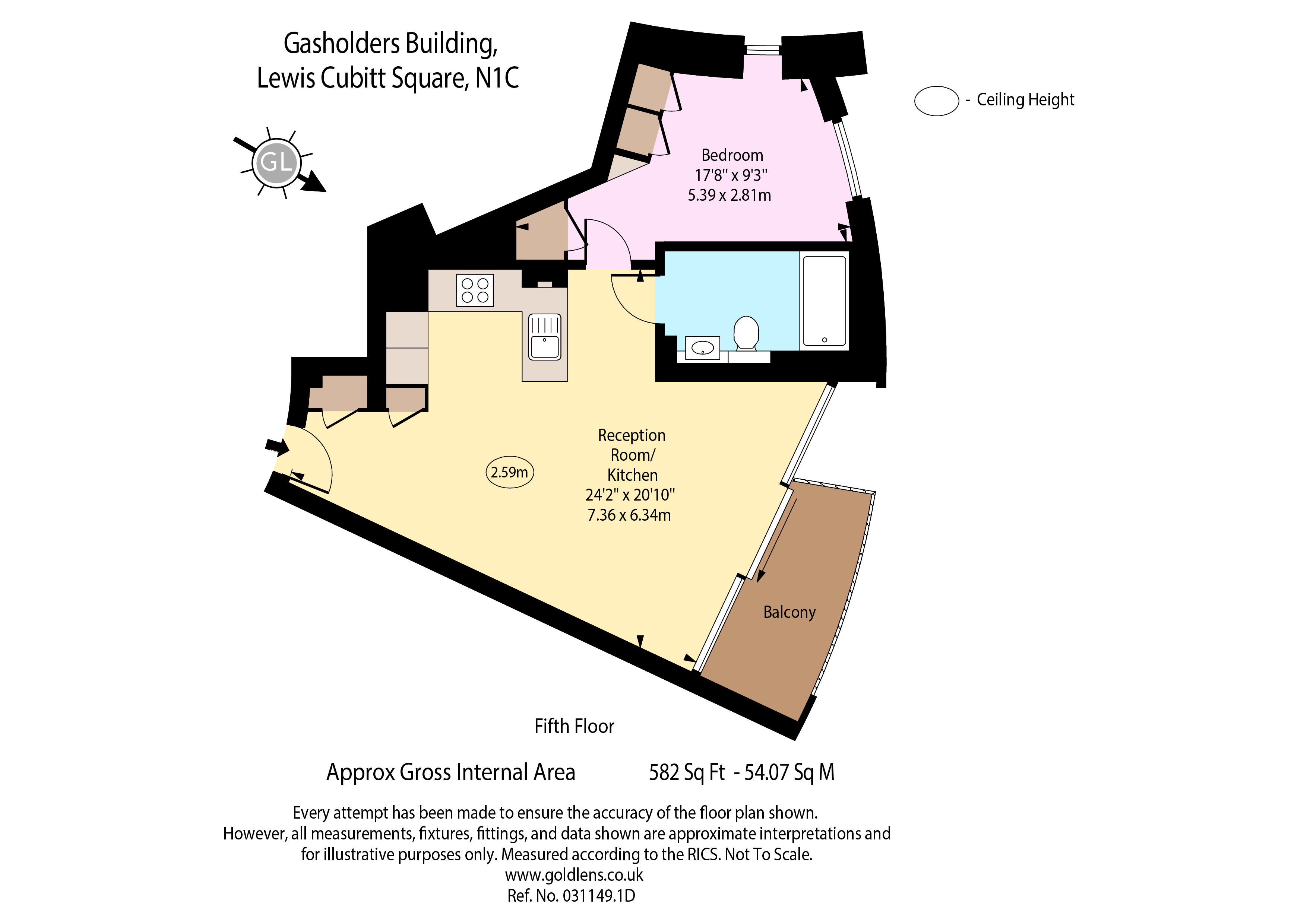 1, Lewis Cubitt Square, London floorplan