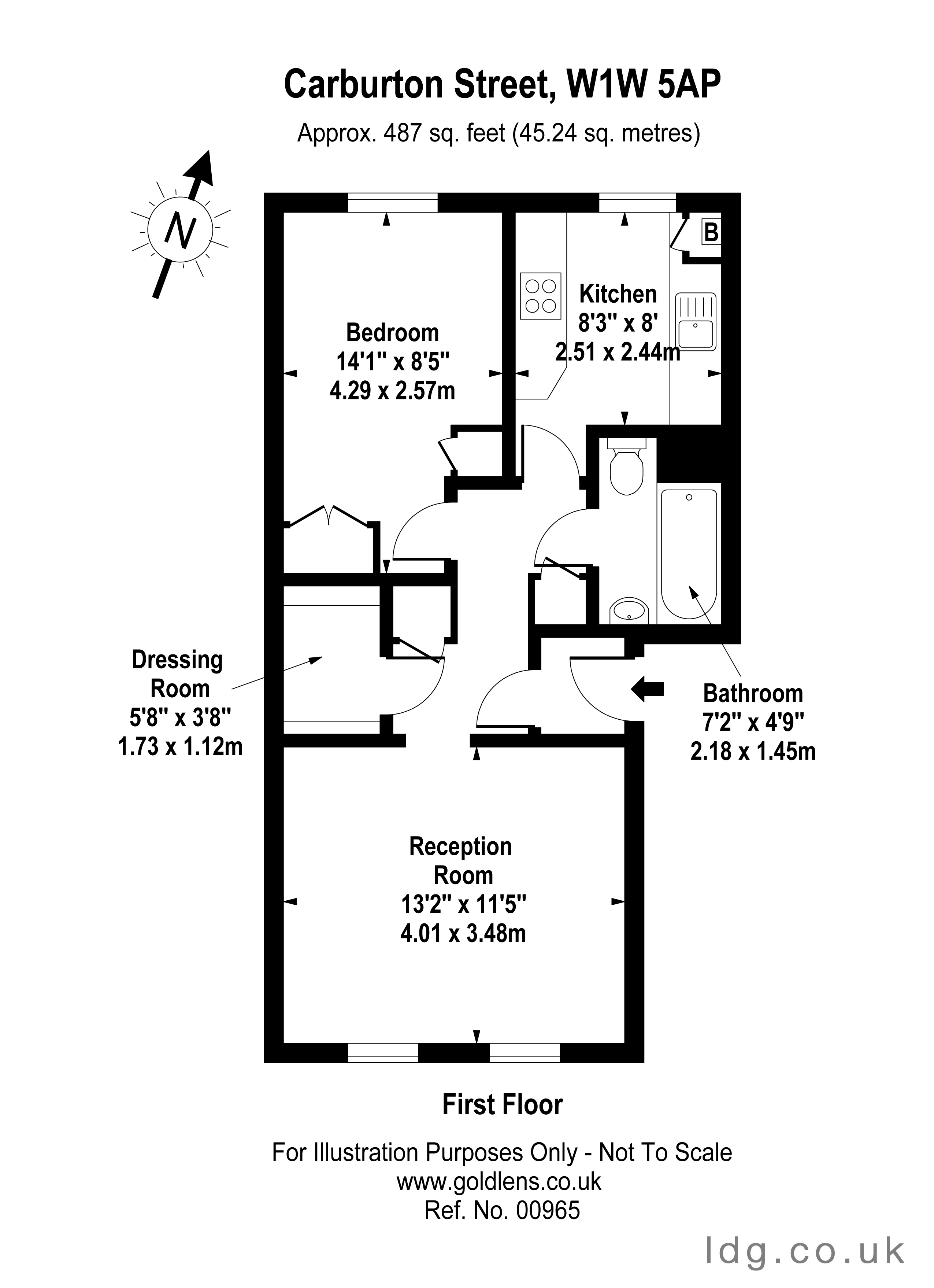 1 Bedrooms Flat to rent in Carburton Street, Fitzrovia, London W1W