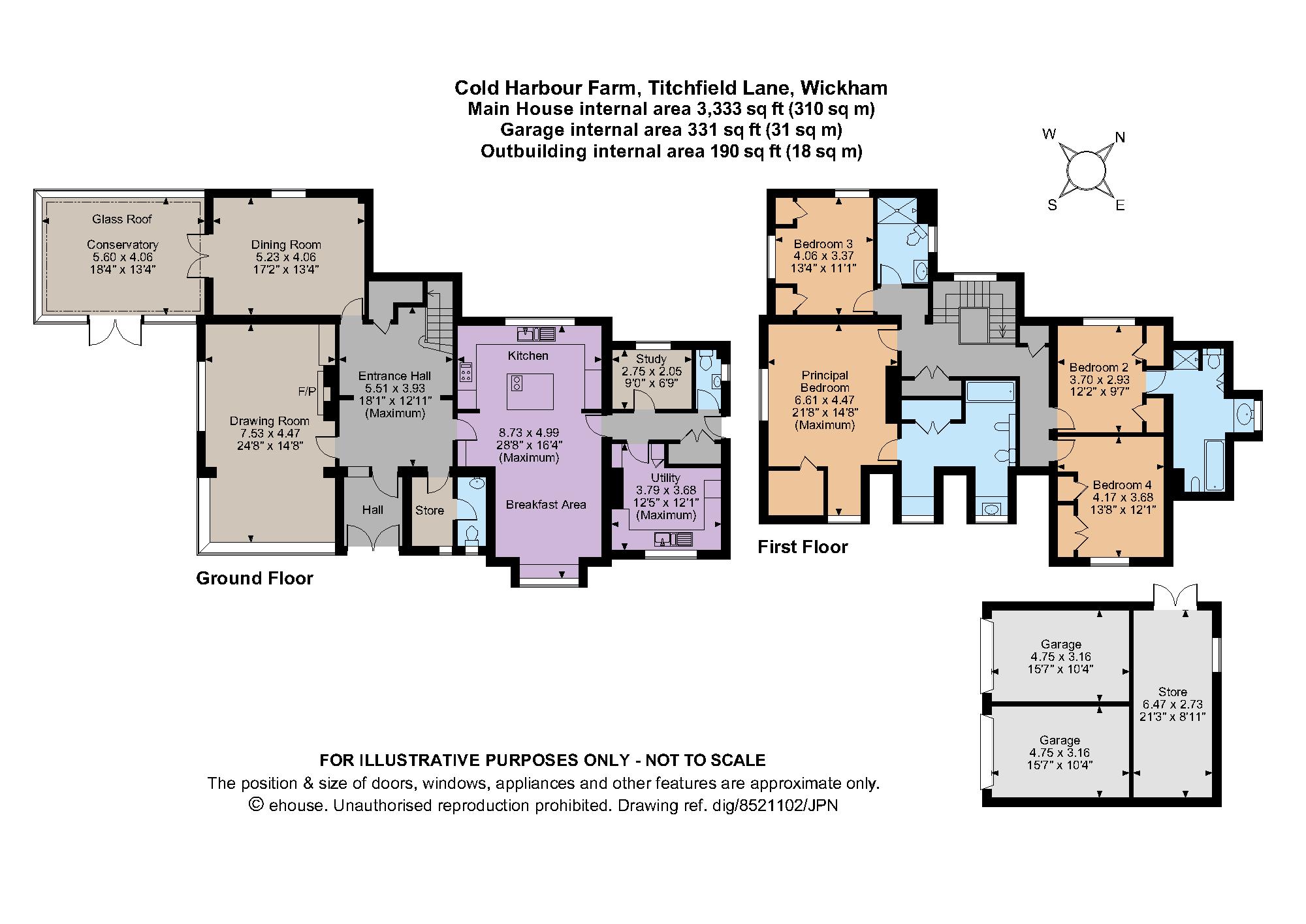 Titchfield Lane, Wickham, Hampshire PO17, 4 bedroom detached house for
