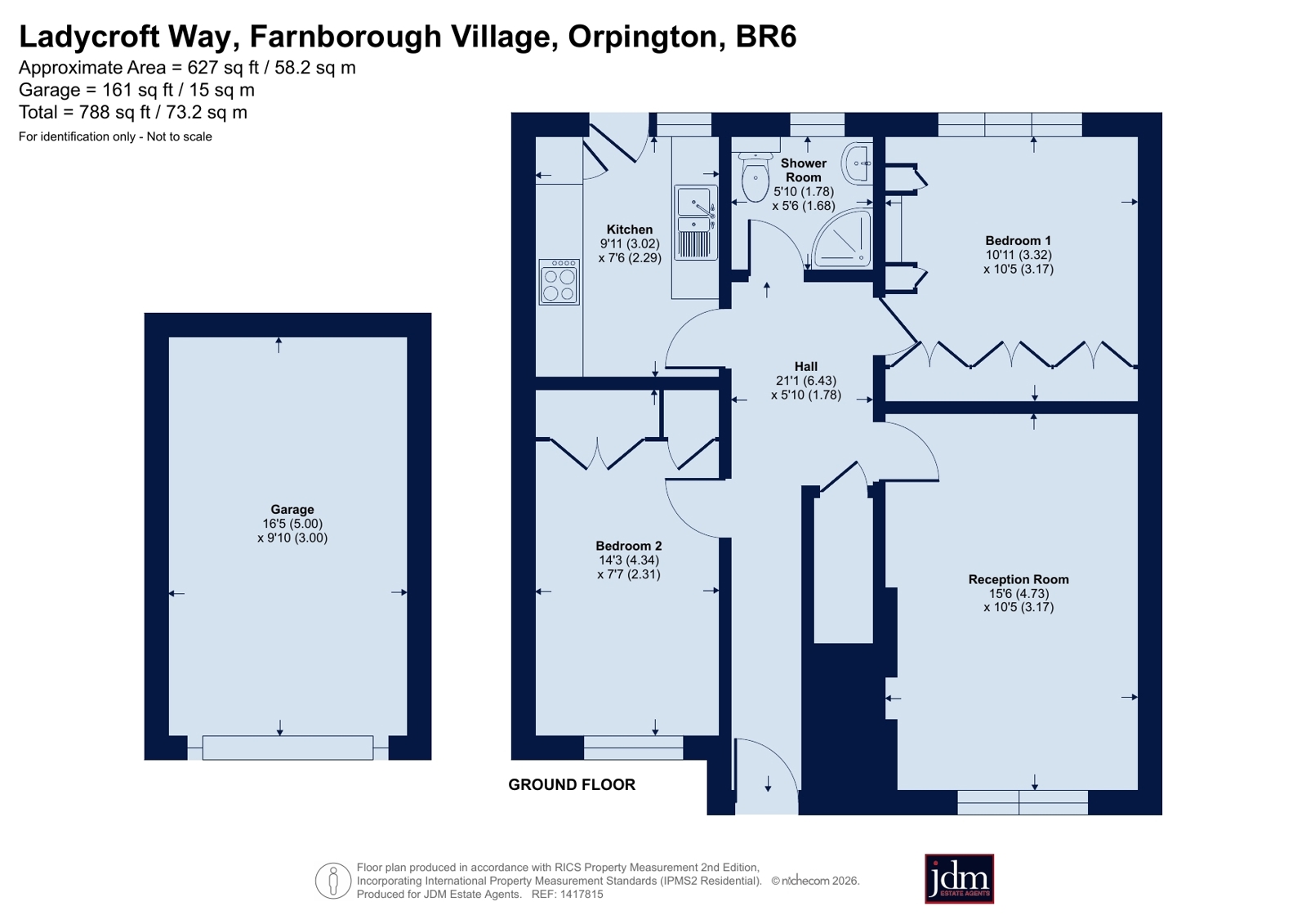44, Ladycroft Way, Orpington floorplan