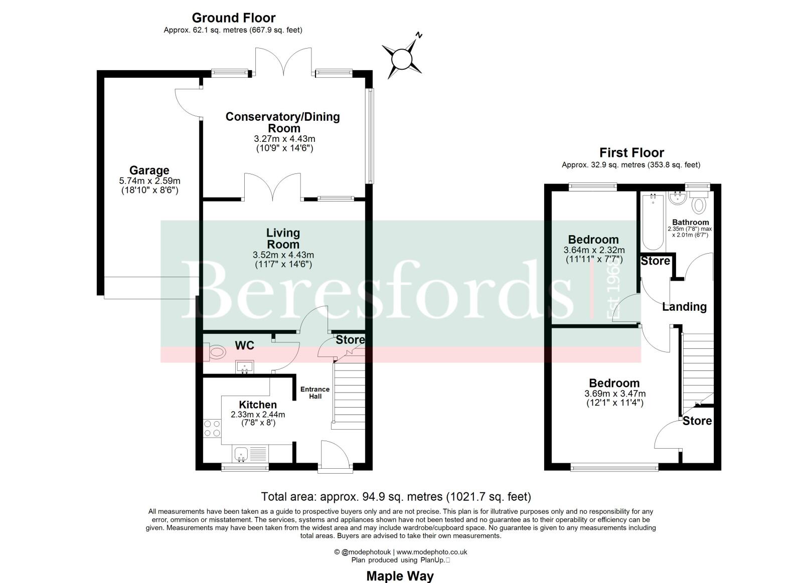 12, Maple Way, Essex floorplan