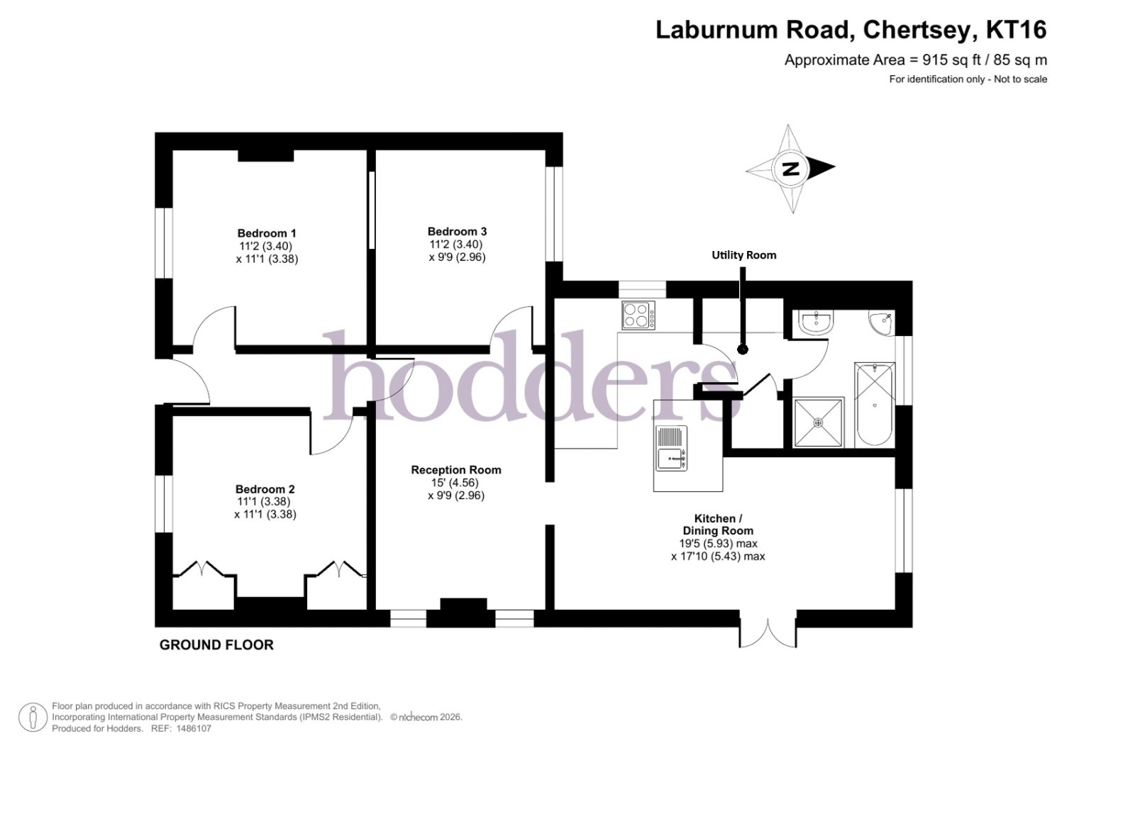 20, Laburnum Road, Chertsey floorplan