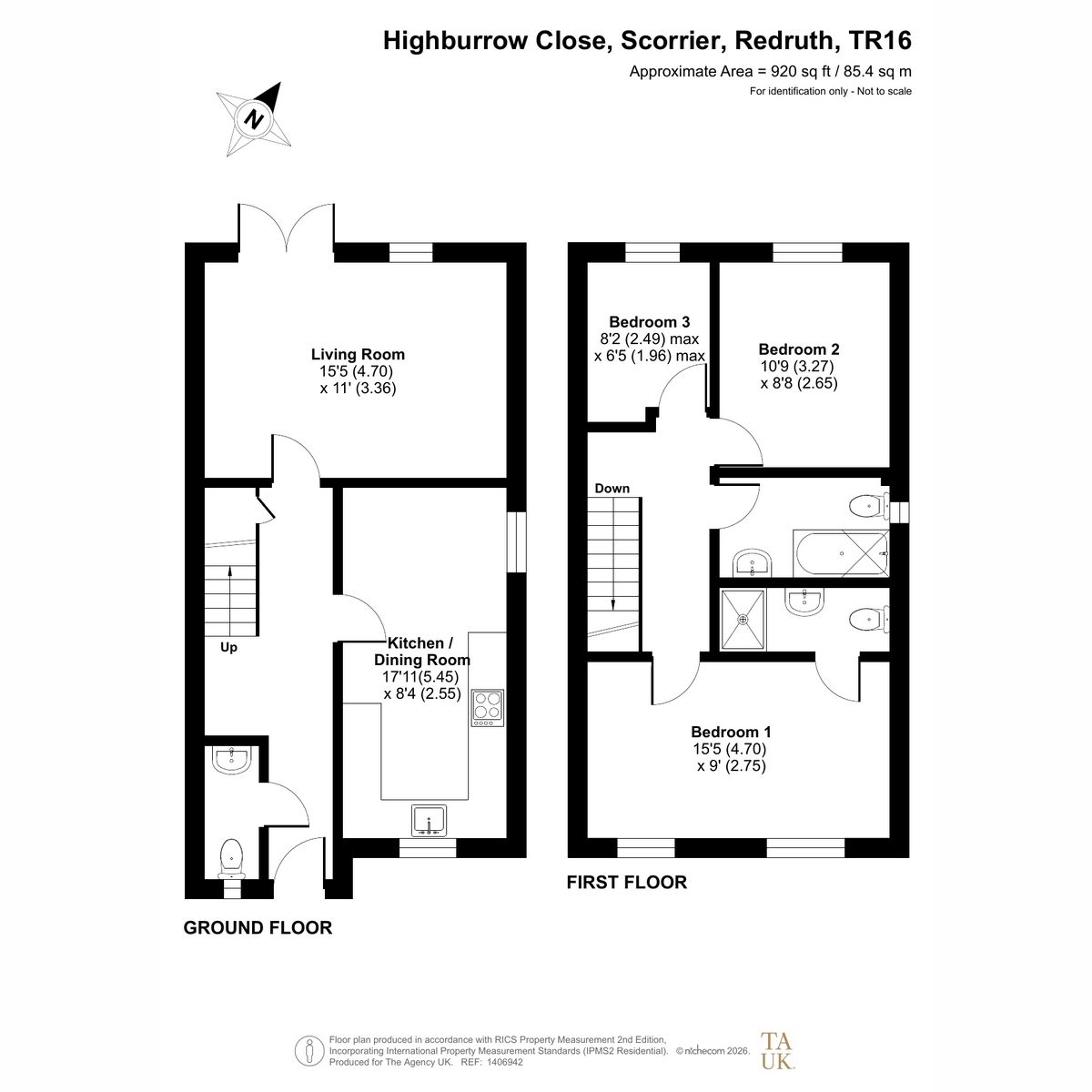 2, Highburrow Close, Redruth floorplan