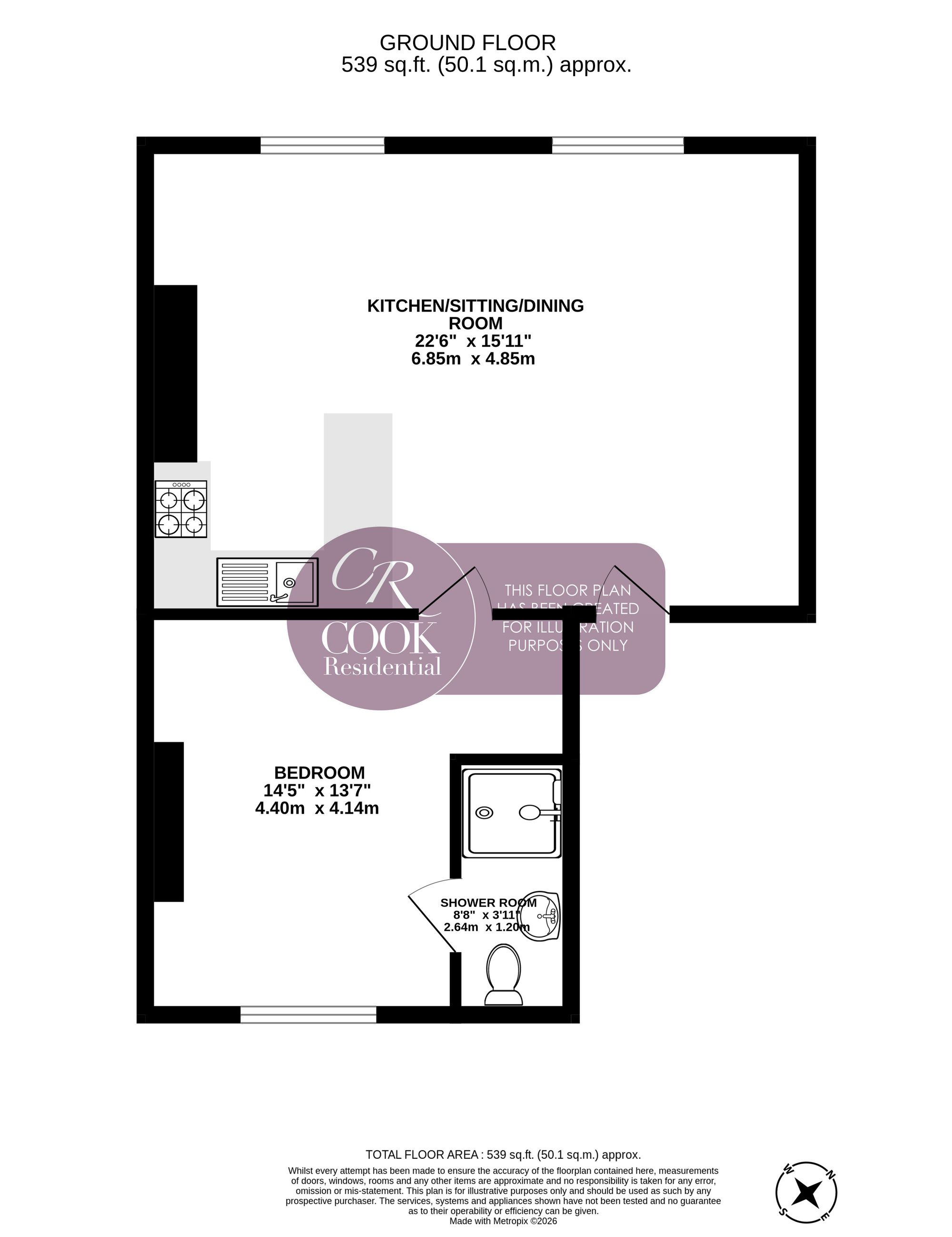 Flat 2, Buckingham House Wellington Street, Cheltenham floorplan