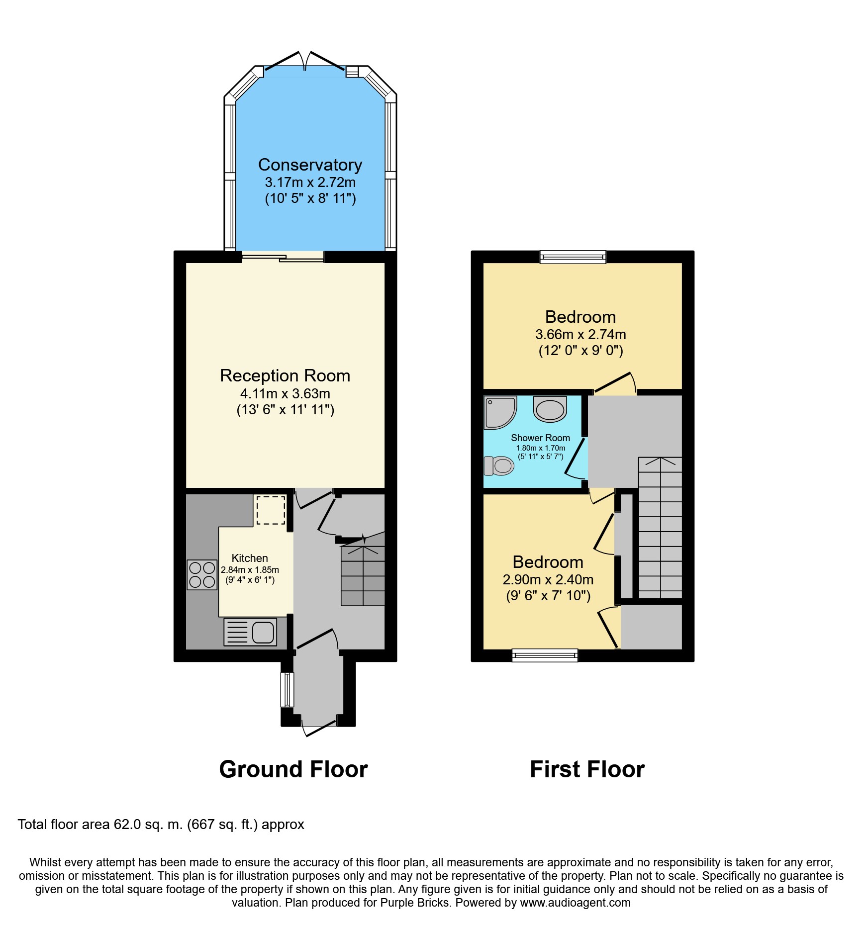 2 Bedrooms Terraced house for sale in Niagara Close, Waltham Cross EN8