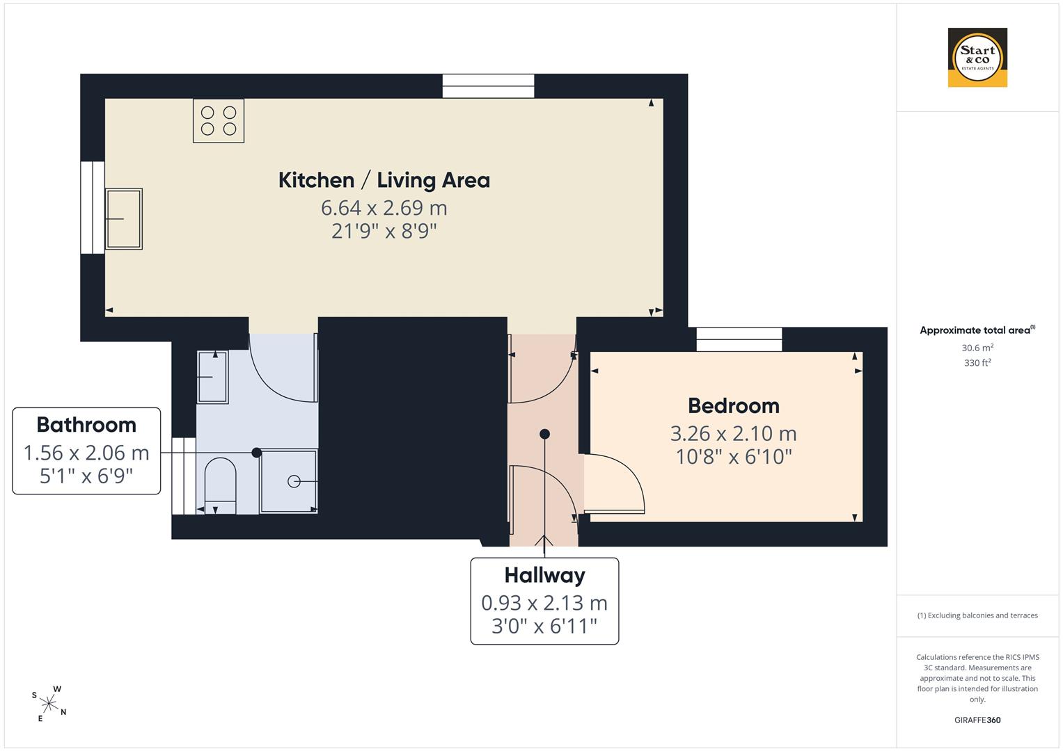 Flat 4, 8, Mayfield Road, Newquay floorplan