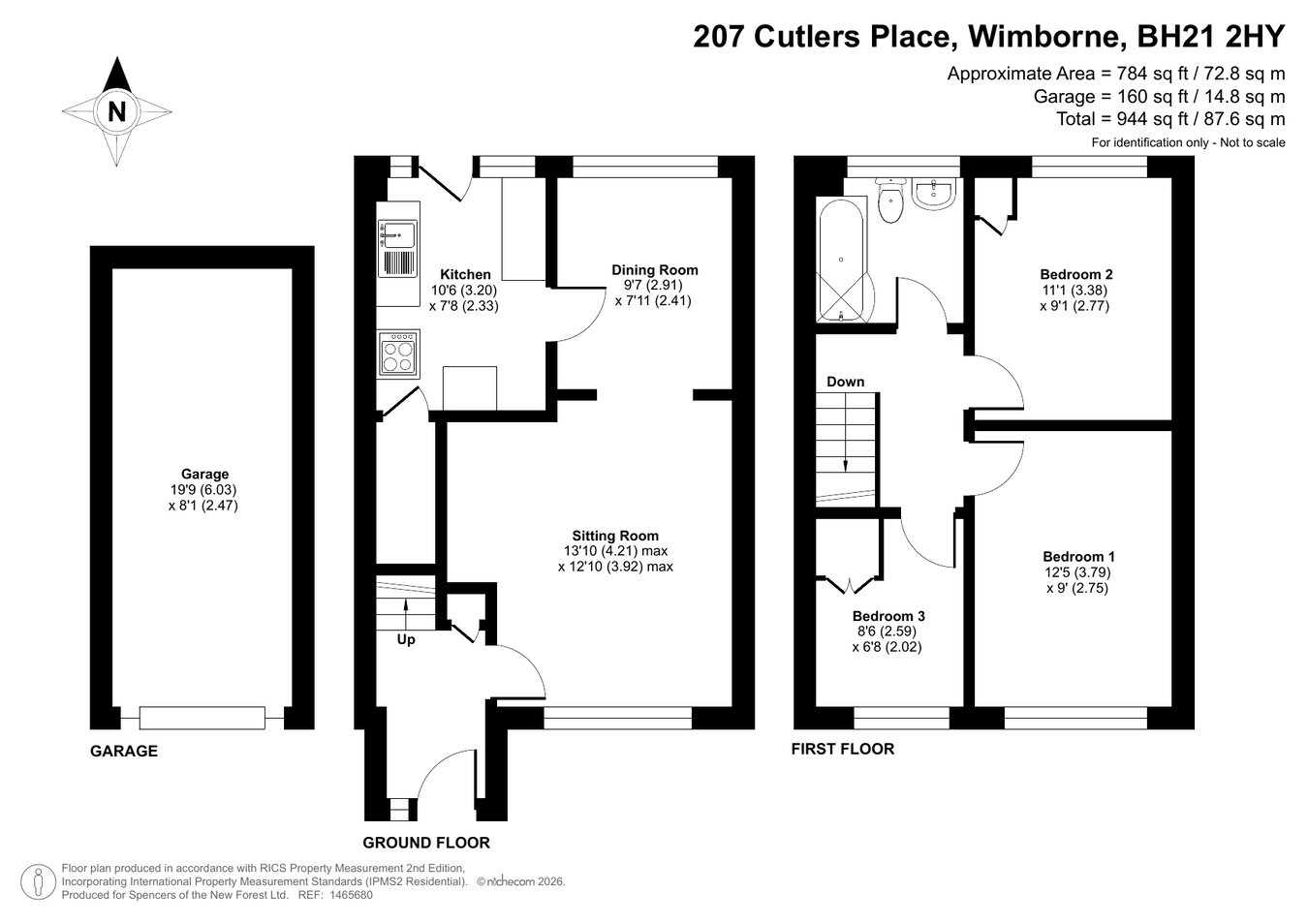 207, Cutlers Place, Wimborne floorplan
