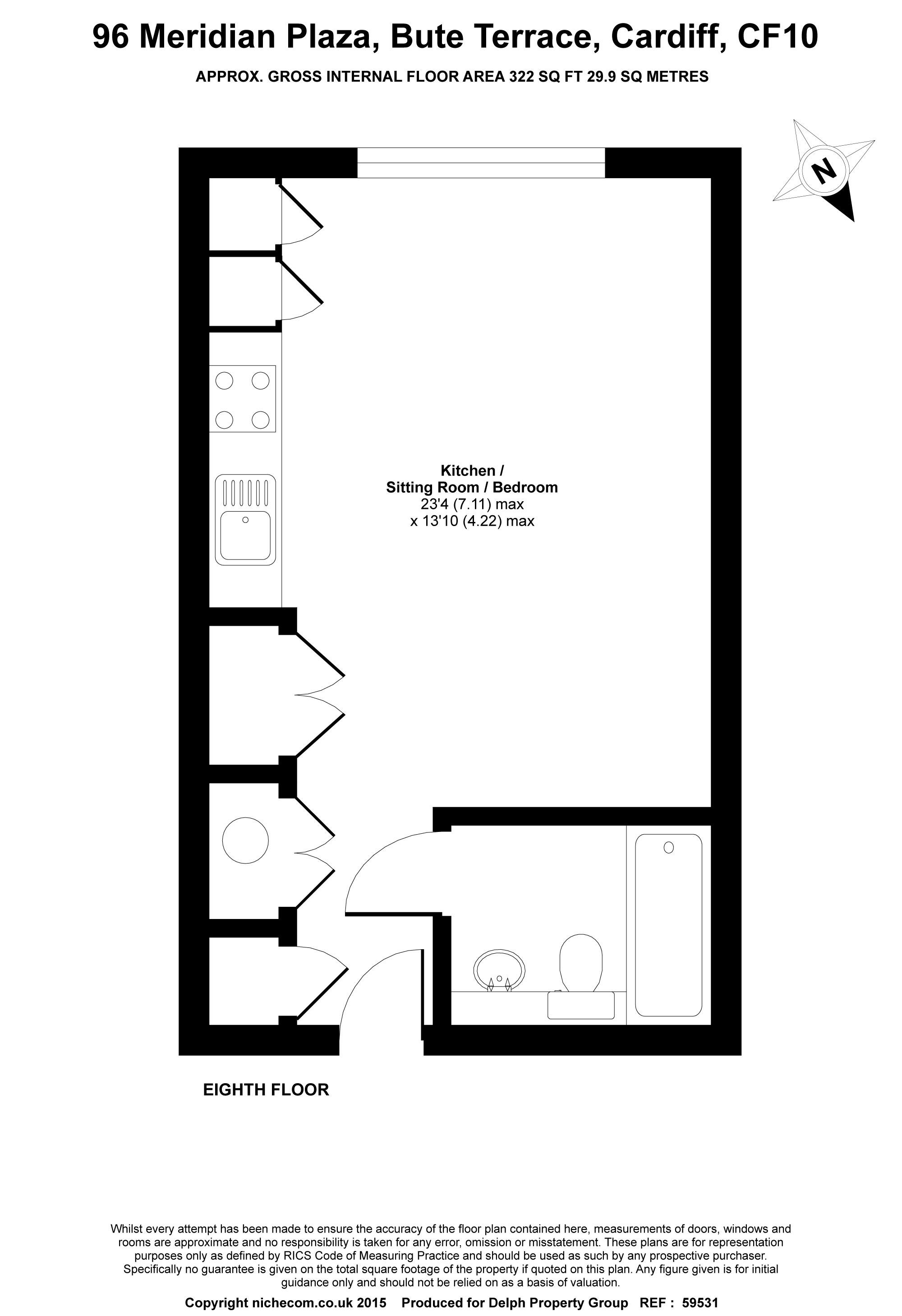 1 Bedrooms Studio to rent in Bute Terrace, Cardiff CF10